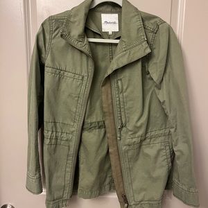 Madewell army green utility jacket